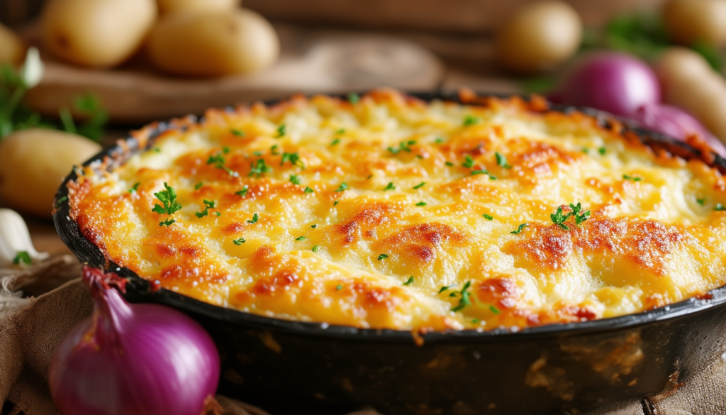 découvrez la croziflette, une délicieuse variante savoyarde de la tartiflette, alliant crozets de savoie, fromage fondant, lardons et oignons pour un plat réconfortant et savoureux. parfait pour réchauffer les soirées d'hiver!