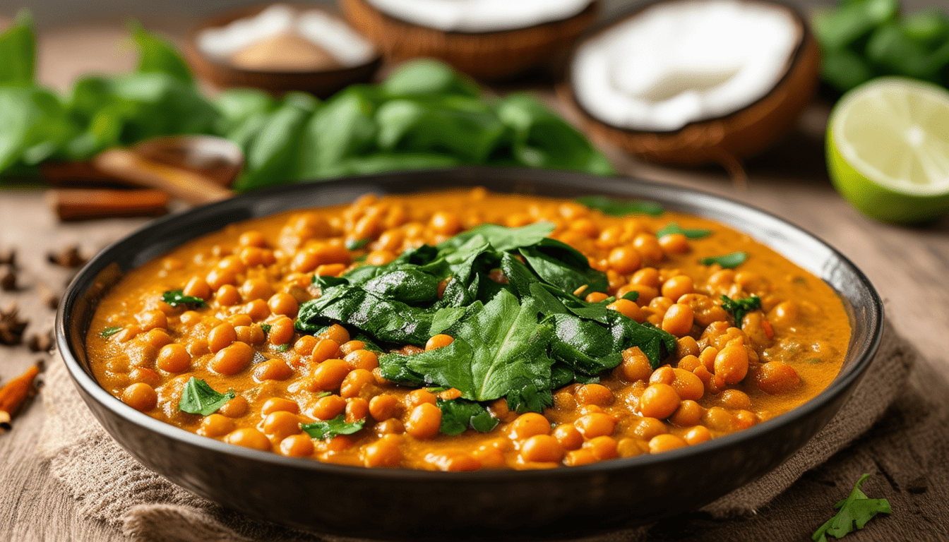découvrez une recette savoureuse de curry de lentilles corail au lait de coco et épinards. ce plat riche en saveurs et en nutriments allie la douceur du lait de coco à la légèreté des épinards, pour une expérience culinaire réconfortante et pleine de couleurs. idéal pour un dîner végétarien, rapide et facile à préparer!