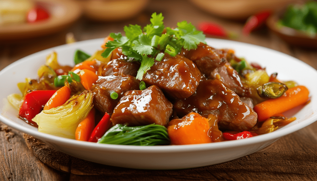 découvrez notre savoureuse recette de porc au caramel, un plat alliant tendreté et douceur. idéal pour régaler vos invités, ce délice sucré-salé saura enchanter vos papilles et celles de vos proches.