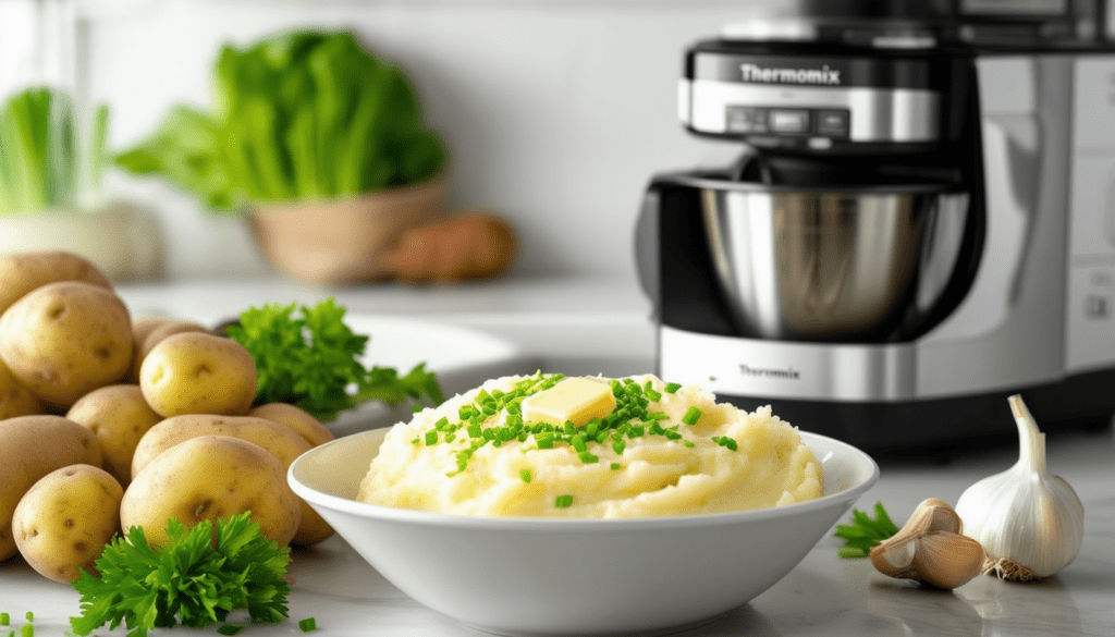 découvrez notre délicieuse recette de purée au thermomix ! facile et rapide à réaliser, cette purée onctueuse ravira vos papilles. parfaite pour accompagner vos plats préférés, suivez nos étapes simples pour une texture irréprochable. idéale pour les repas en famille ou entre amis.