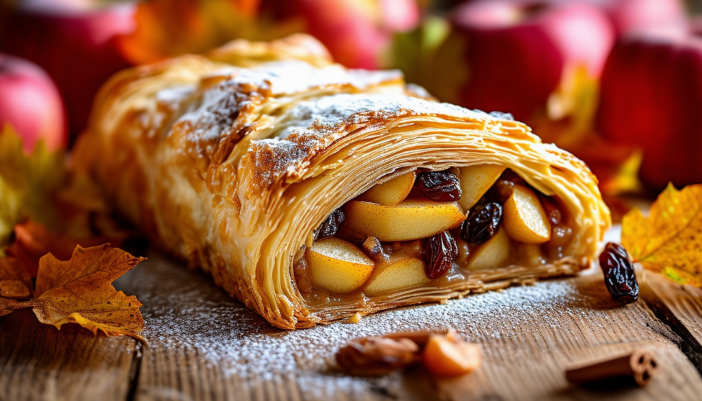 découvrez la recette traditionnelle du strudel, un délicieux dessert feuilleté riche en fruits, en particulier aux pommes. apprenez à préparer ce classique de la pâtisserie autrichienne qui séduira vos invités par sa texture croustillante et ses saveurs authentiques.