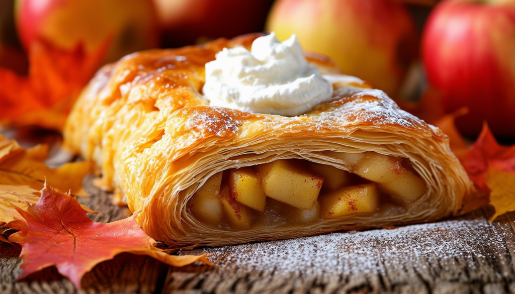 découvrez une délicieuse recette de strudel aux pommes, un dessert traditionnel autrichien, garni de pommes juteuses, de cannelle et enveloppé dans une pâte feuilletée croustillante. idéal pour un goûter ou un dessert, ce strudel saura ravir vos papilles !
