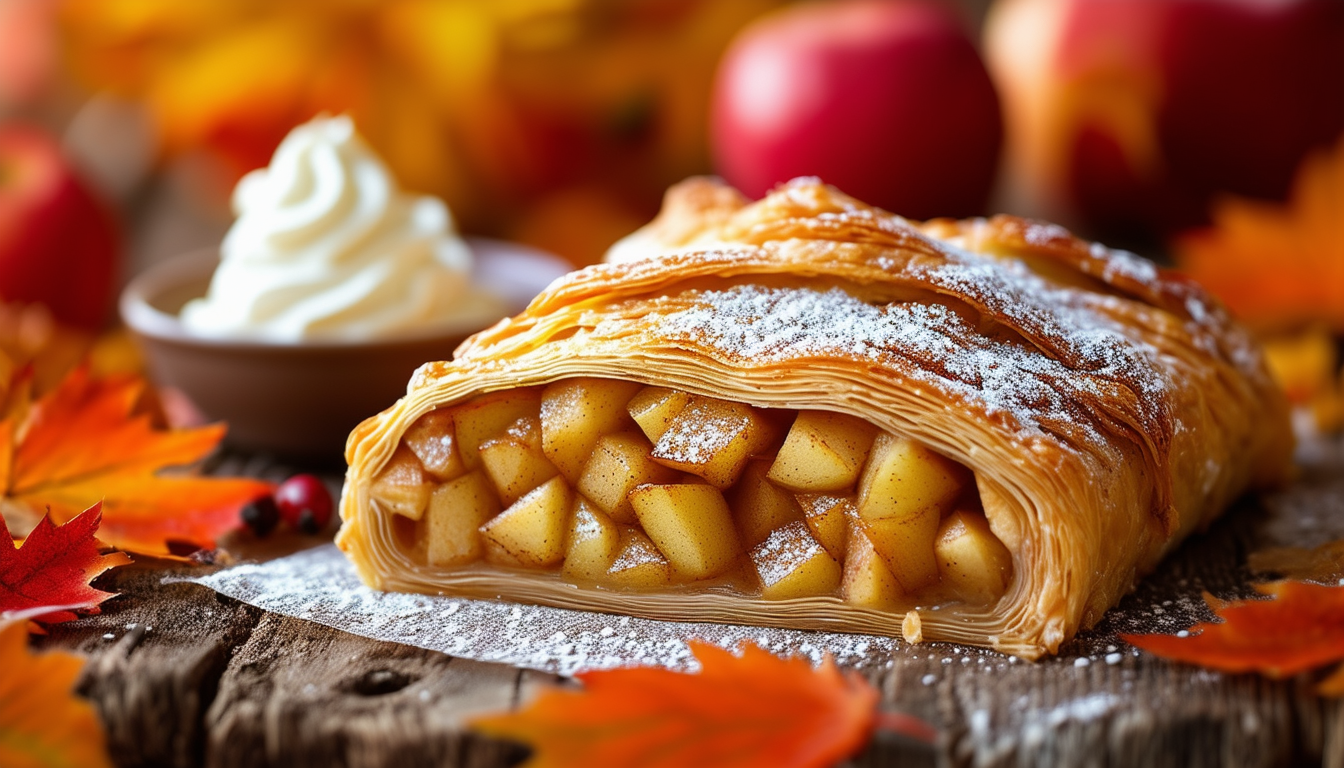 découvrez notre recette irrésistible de strudel aux pommes, un dessert classique à la pâte croustillante et aux pommes fondantes, parfumées à la cannelle. parfait pour régaler vos convives lors de vos repas en famille ou entre amis.