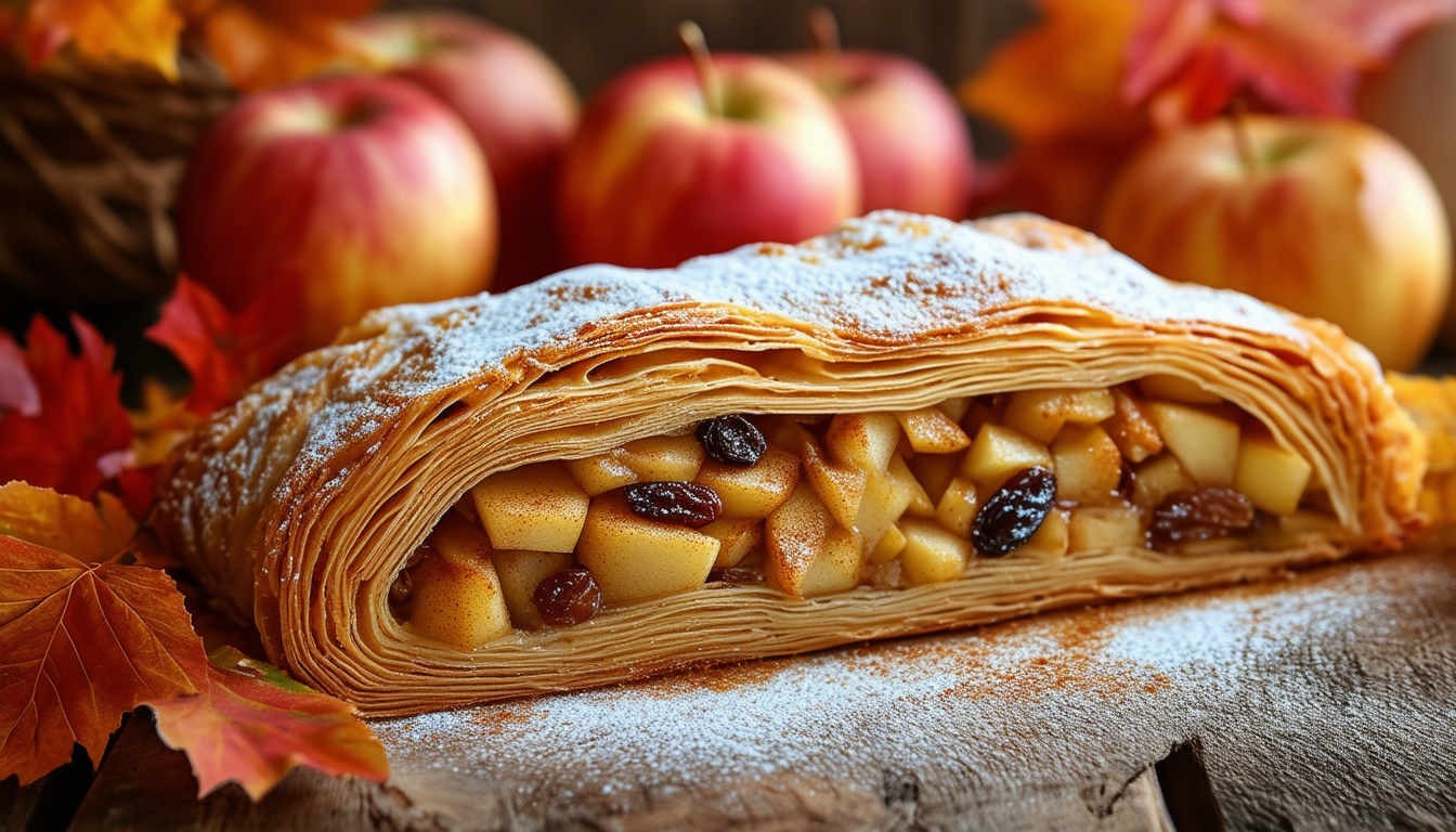 découvrez le strudel, un dessert traditionnel aux origines autrichiennes, composé de fines couches de pâte enroulées autour d'une garniture savoureuse de fruits, de pommes ou de cerises. apprenez à réaliser cette délicieuse pâtisserie chez vous avec nos recettes faciles et astuces.