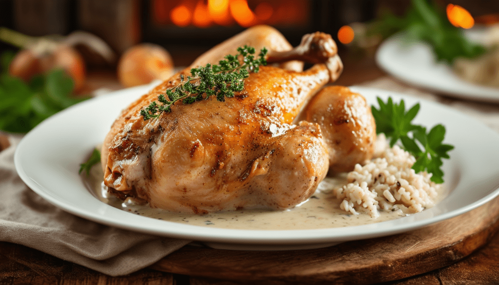 découvrez notre savoureuse recette de poulet soubise, un plat traditionnel français alliant tendreté du poulet et onctuosité d'une sauce à base d'oignons. parfait pour ravir vos convives lors d'un dîner raffiné.