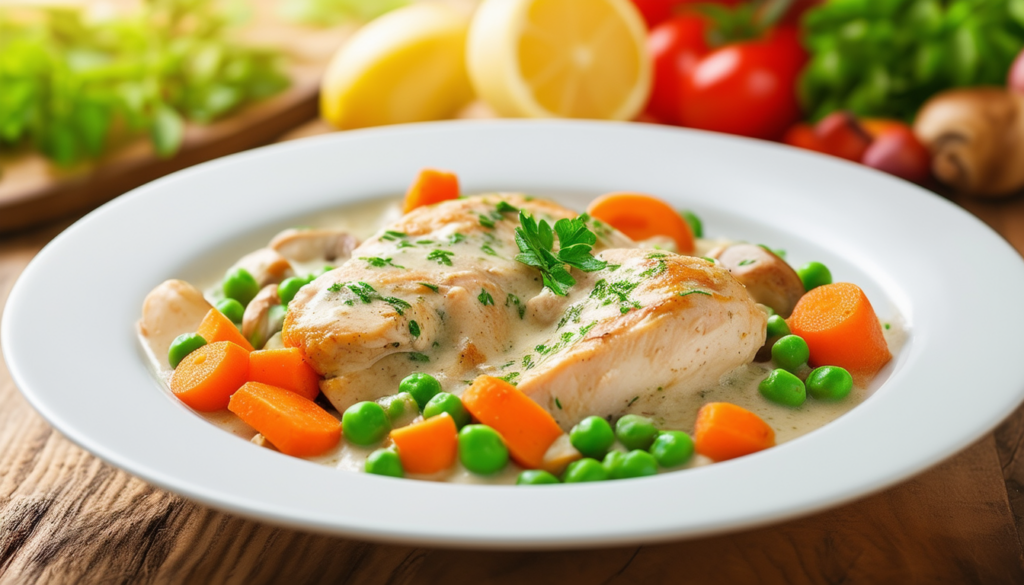 découvrez notre délicieuse recette de blanquette de poulet, un plat savoureux et réconfortant. suivez nos étapes simples pour préparer ce classique de la cuisine française, alliant tendreté du poulet et sauce crémeuse aux légumes. idéale pour un repas en famille ou entre amis!