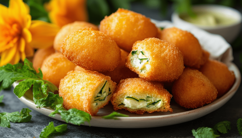 découvrez la recette savoureuse et croustillante des beignets de fleurs de courgettes, un plat délicat et estival qui met à l'honneur les légumes frais. faciles à préparer, ces beignets sont parfaits en apéritif ou en entrée, offrant une explosion de saveurs et de légèreté à vos repas.