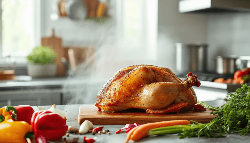 apprenez à cuire un poulet savoureux et juteux grâce à notre guide étape par étape. découvrez les meilleures méthodes de cuisson, des astuces pour assaisonner votre poulet à la perfection et des conseils pour le servir avec des accompagnements délicieux.