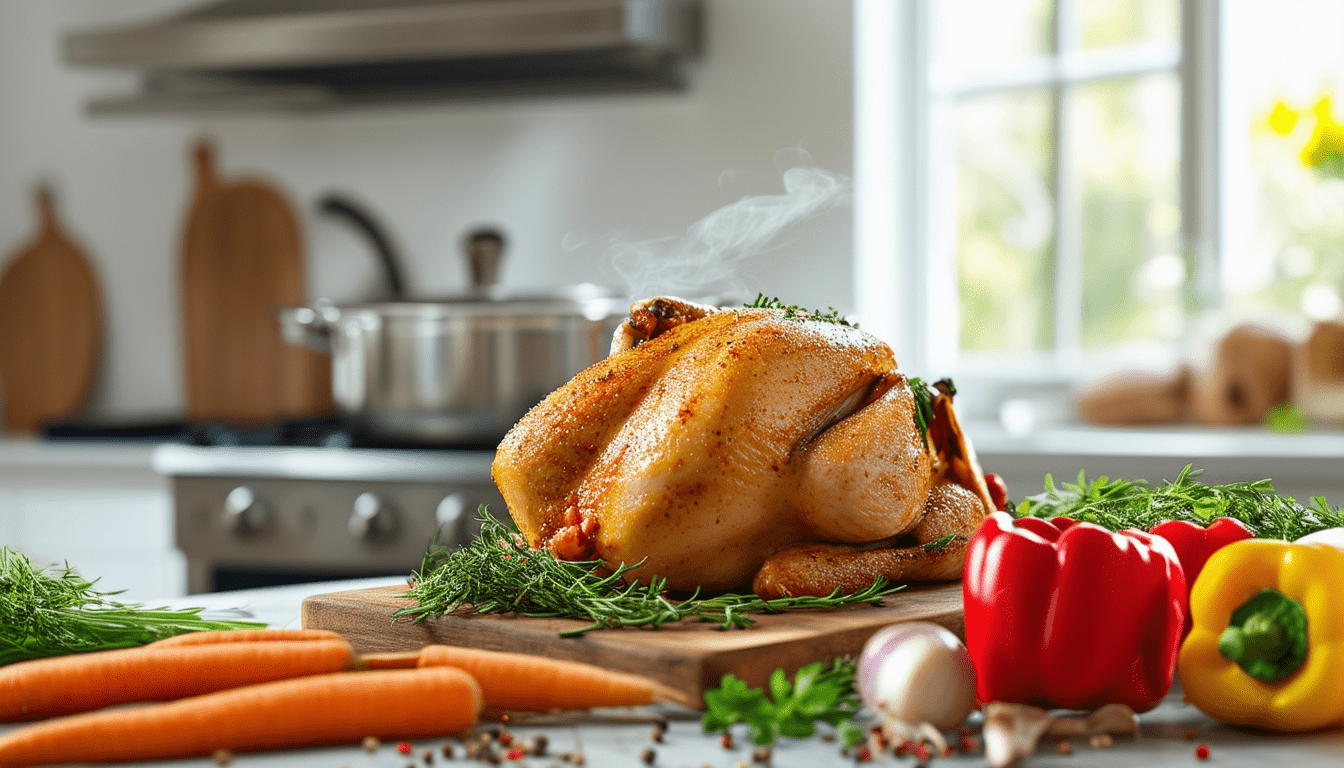 découvrez comment cuire un poulet juteux et savoureux grâce à nos astuces et recettes faciles. que ce soit au four, à la broche ou en cocotte, apprenez les techniques pour sublimer ce plat délicieux et régaler vos convives !