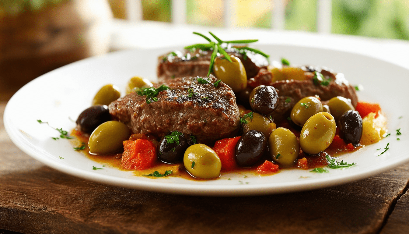 découvrez une délicieuse recette italienne de sauté de veau aux olives, alliant tendreté de la viande et saveurs méditerranéennes. ce plat savoureux, facile à réaliser, ravira vos convives lors de vos dîners. parfait pour une soirée conviviale en famille ou entre amis.