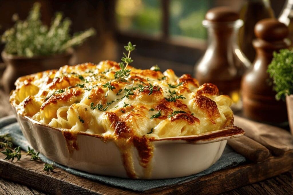 Gratin de pâtes au thon facile et savoureux