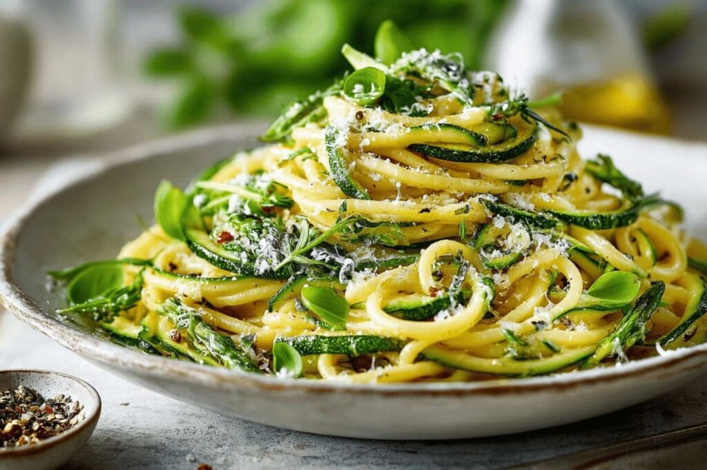 Pâtes aux courgettes : simple, savoureux et léger