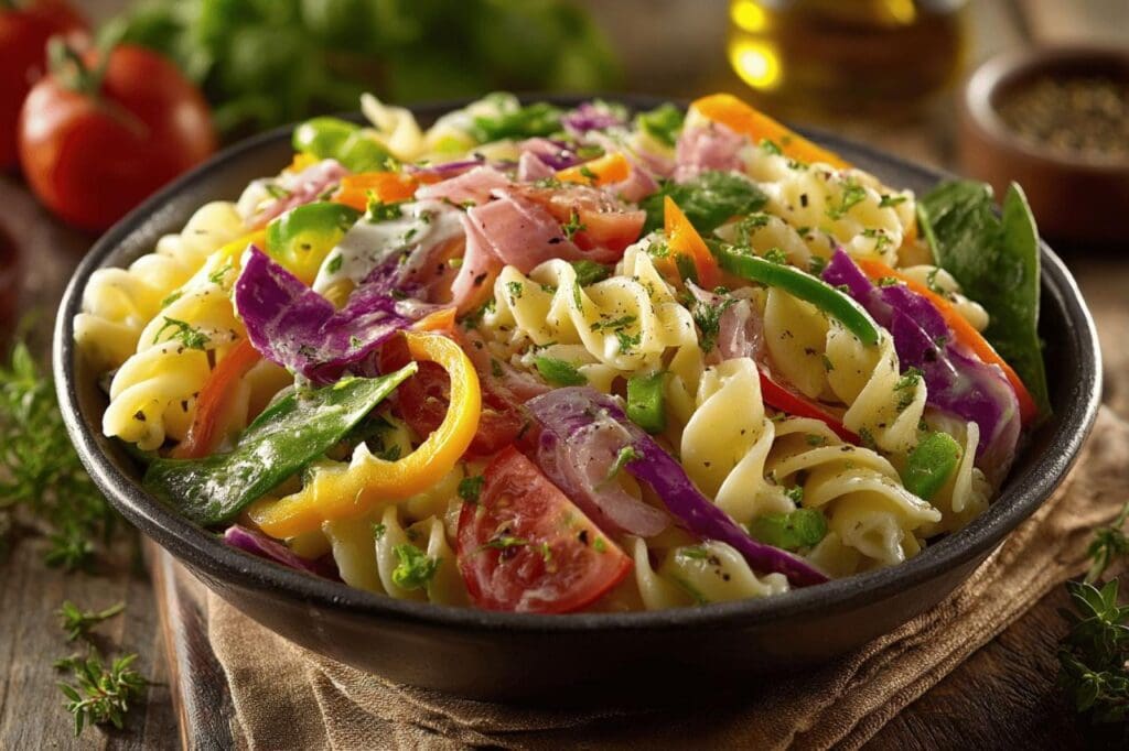 Salade de pâtes au surimi : simple, fraîche et rapide