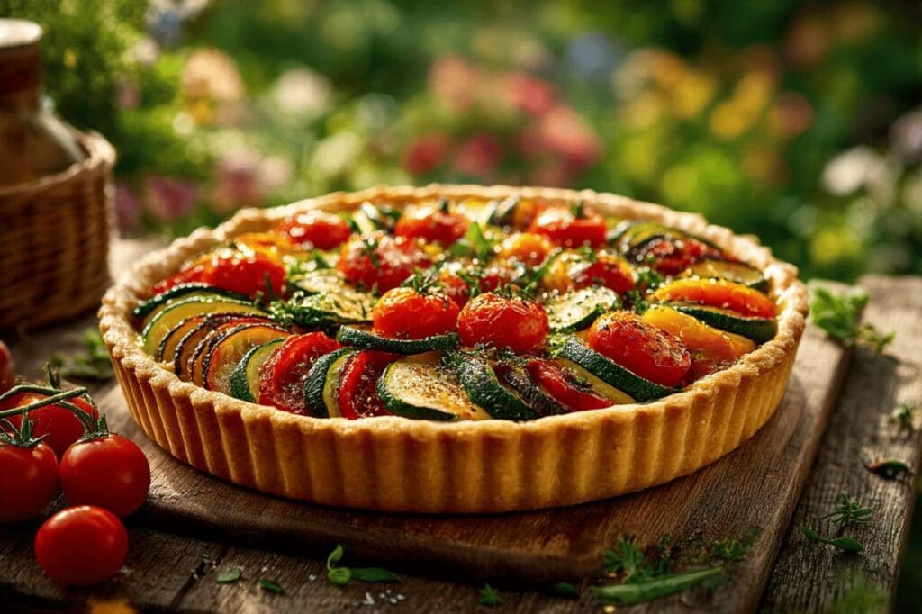 Tarte aux légumes du soleil facile et pleine de saveurs