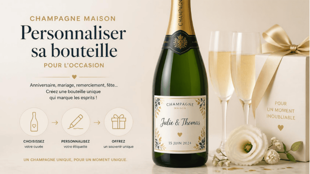 Champagne maison : personnaliser sa bouteille pour l'occasion